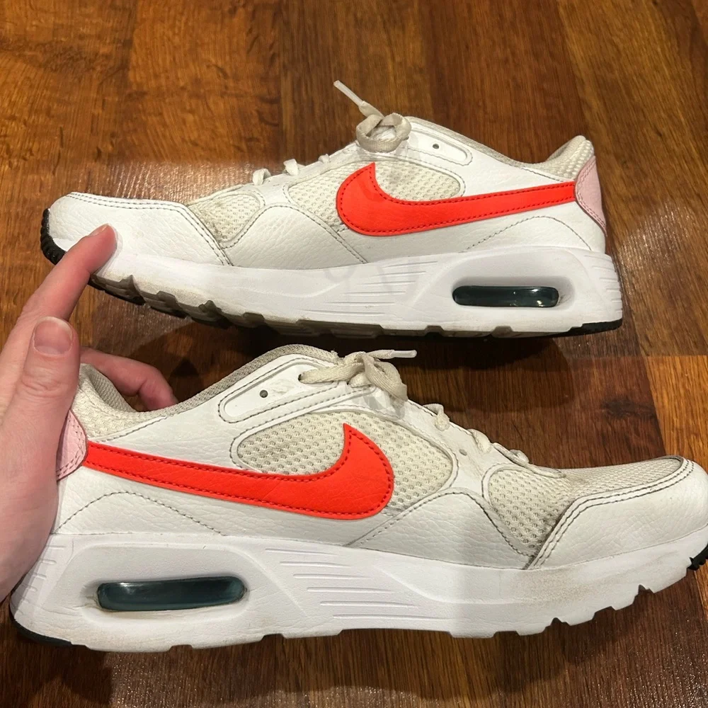 Nike Women Air Max SC -White Crimson Pink Size 9 Sneaker Athletic Shoe
